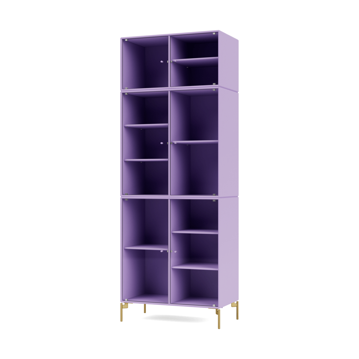 Montana Ripple IV display cabinet 69.6x187.2x38 cm Iris-legs brass