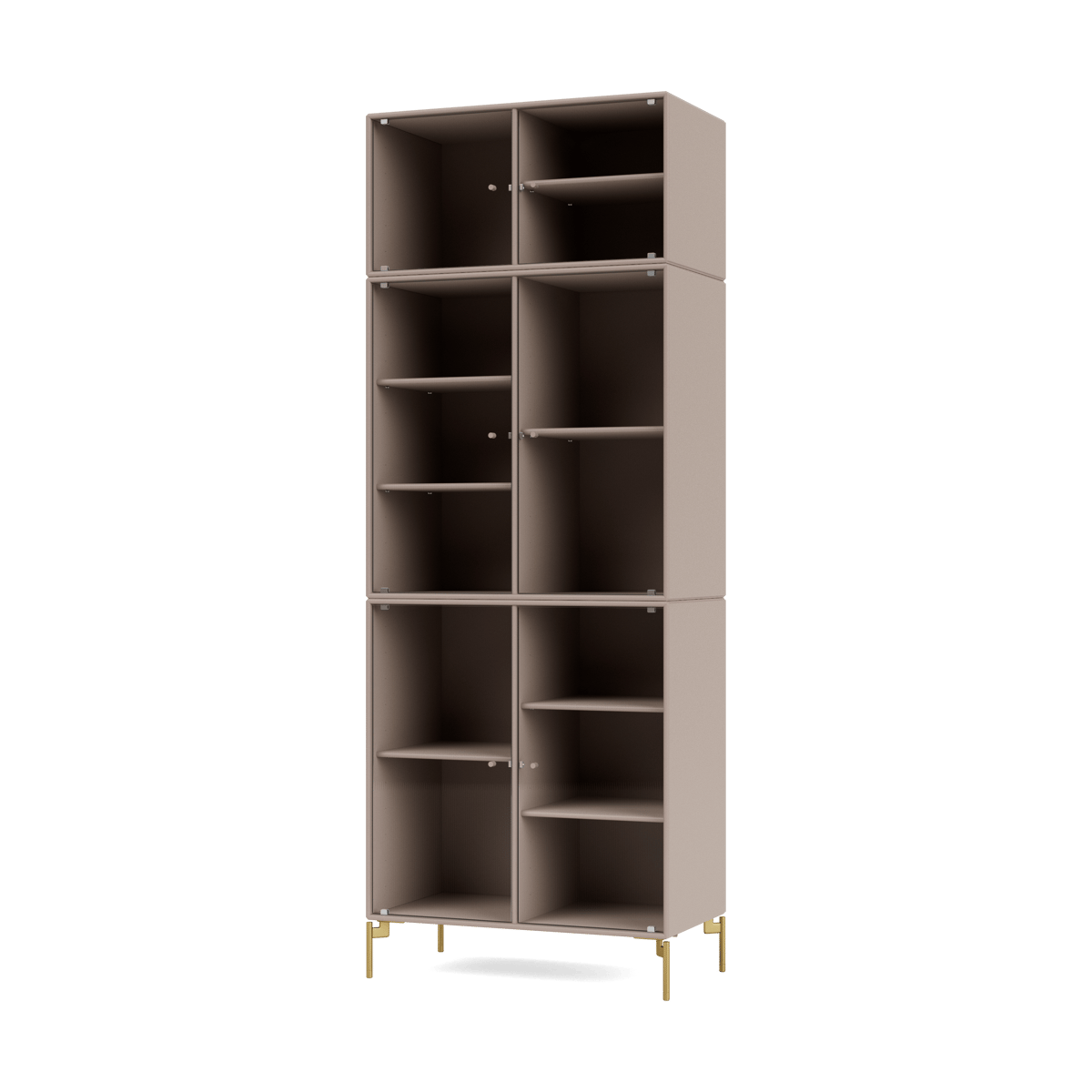 Montana Ripple IV display cabinet 69.6x187.2x38 cm Mushroom-legs brass