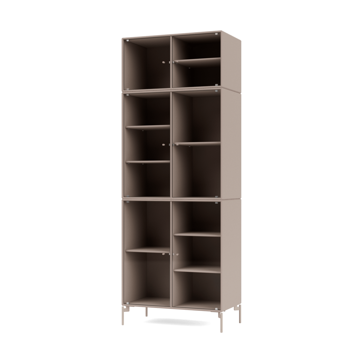 Montana Ripple IV display cabinet 69.6x187.2x38 cm Mushroom-legs mushroom