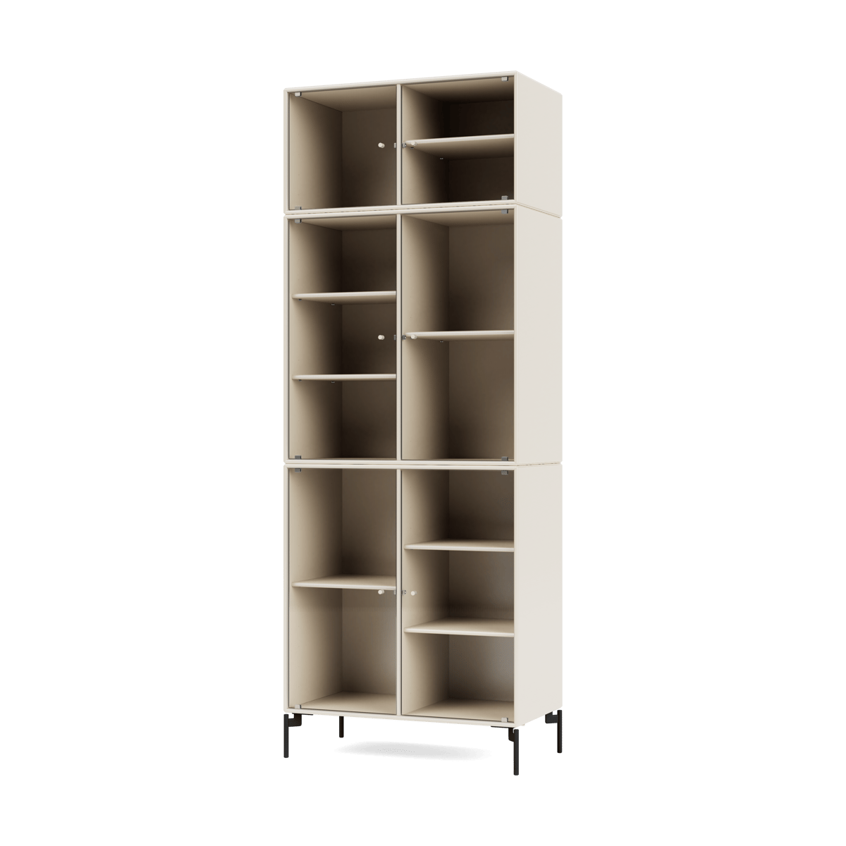 Montana Ripple IV display cabinet 69.6x187.2x38 cm Oat-legs black