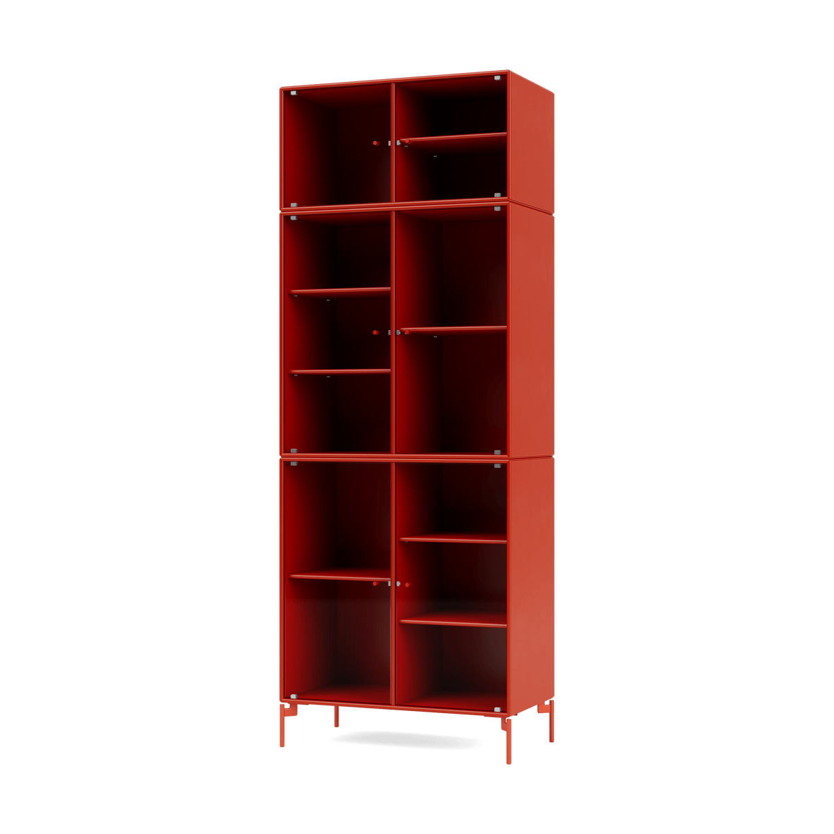 Montana Ripple IV display cabinet 69.6x187.2x38 cm Rosehip-legs rosehip