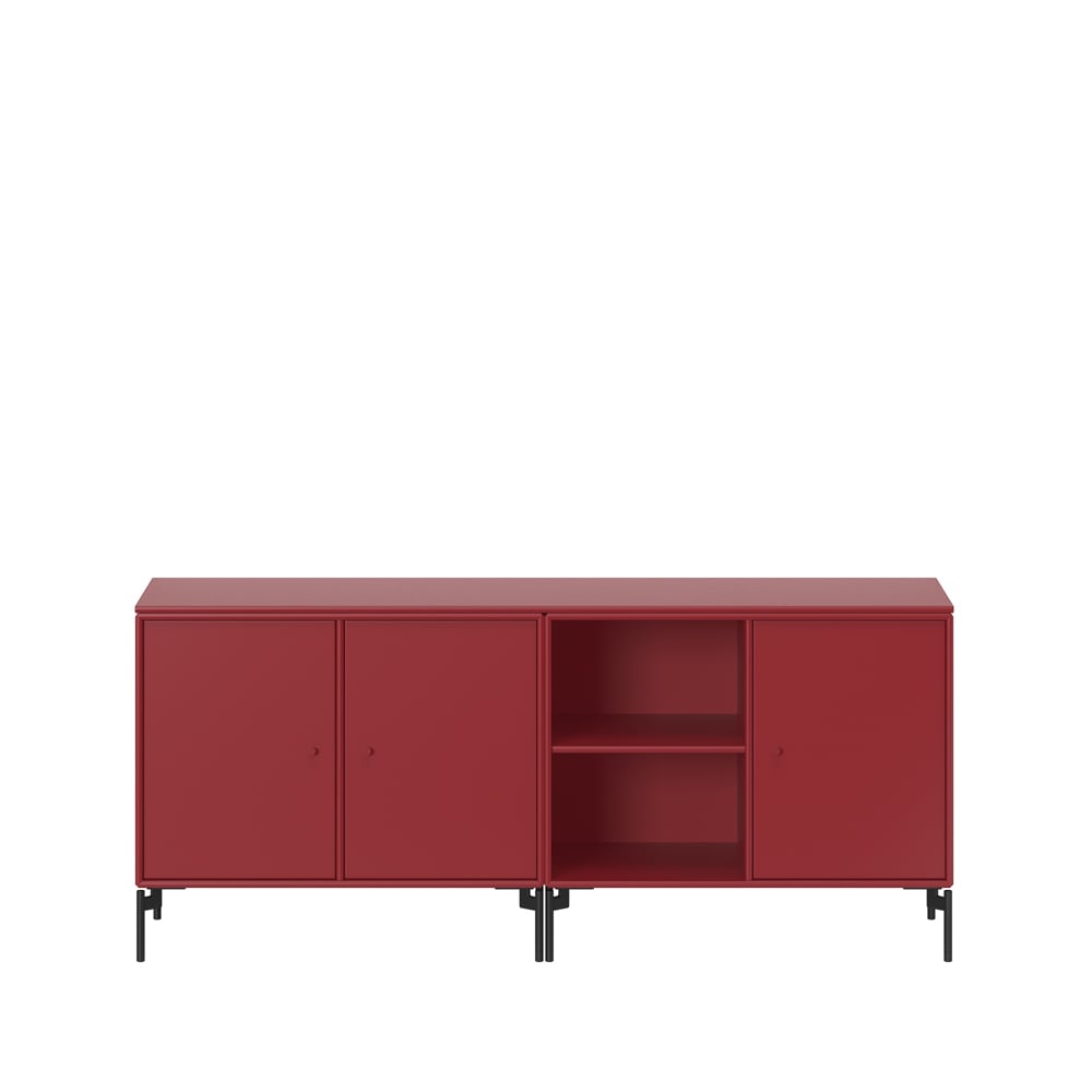 Montana Save side table Beetroot 165, black lacquered leg