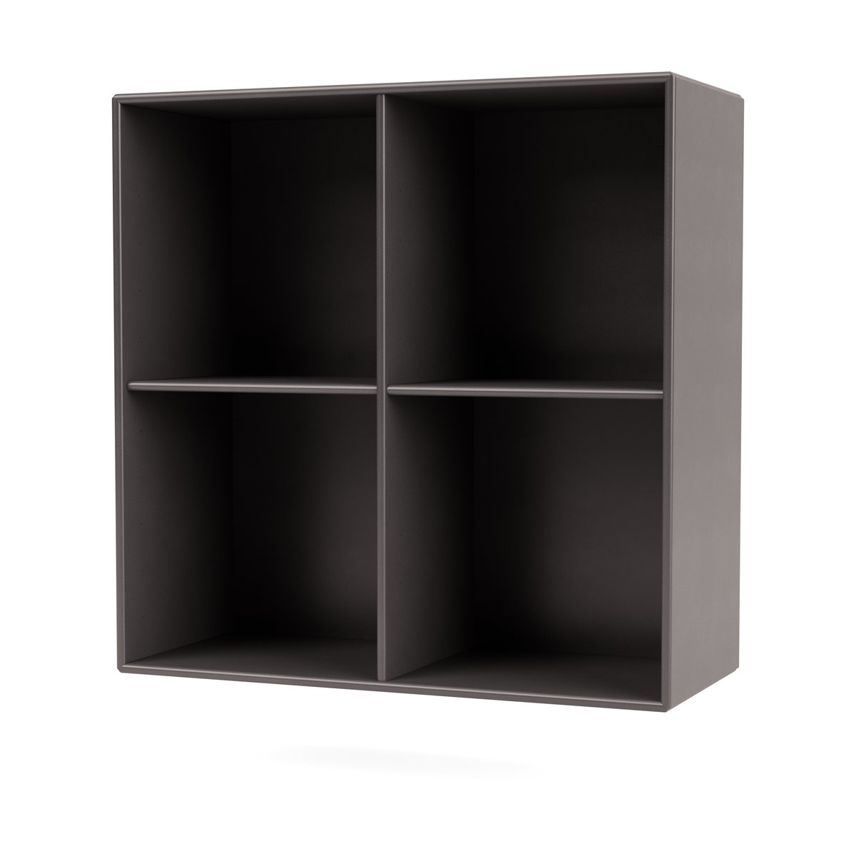 Montana SHOW shelf 69.6x69.6 cm, suspension rail 35-Coffee