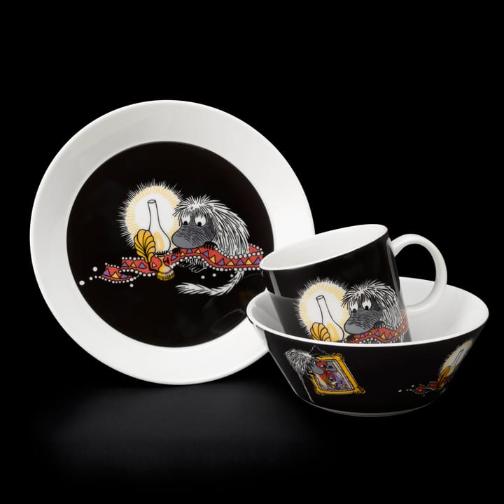 Ancestor Moomin bowl, black Moomin Arabia