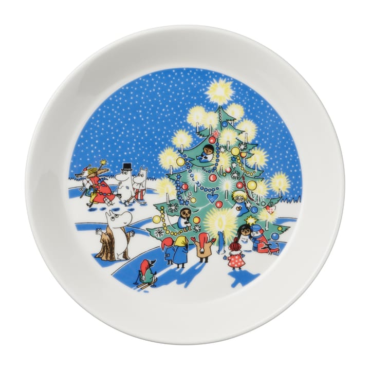 Drawing & Christmas Moomin plate 2 pieces, Ø19 cm Moomin Arabia