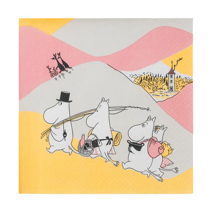 Family time paper napkin 33x33 cm 20-pack - Multi - Moomin Arabia