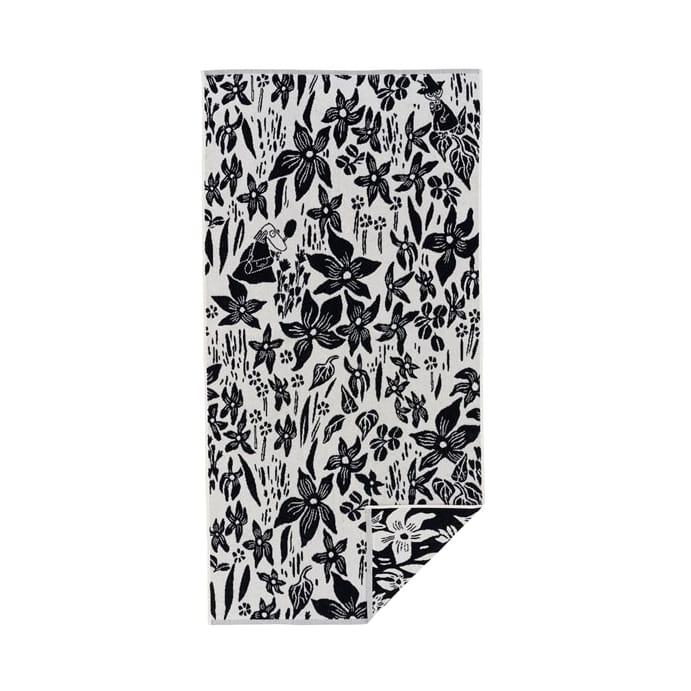 Moomin bath towel 70x140 cm - Lily - black and white - Moomin Arabia