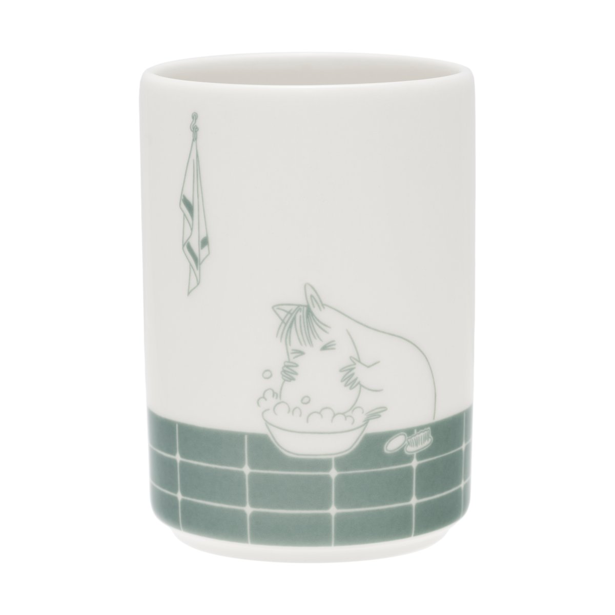 Moomin Arabia Moomin toothbrush holder Bath time green-white