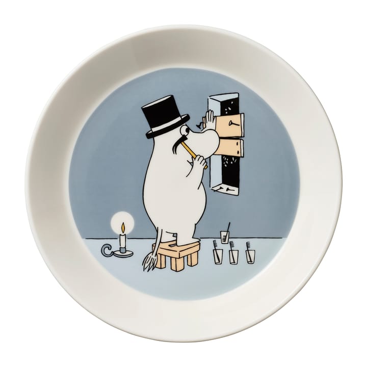 Moominpappa Moomin plate Ø19 cm - Grey - Moomin Arabia