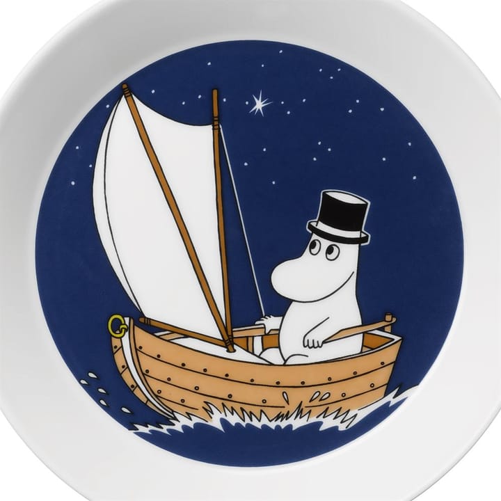 Moominpappa plate, dark blue Moomin Arabia