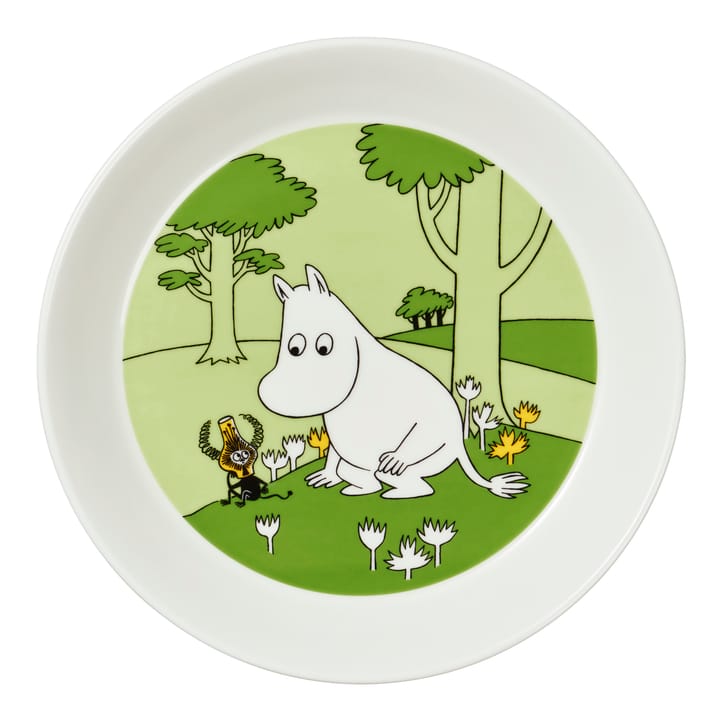 Moomintroll plate - grass green - Moomin Arabia