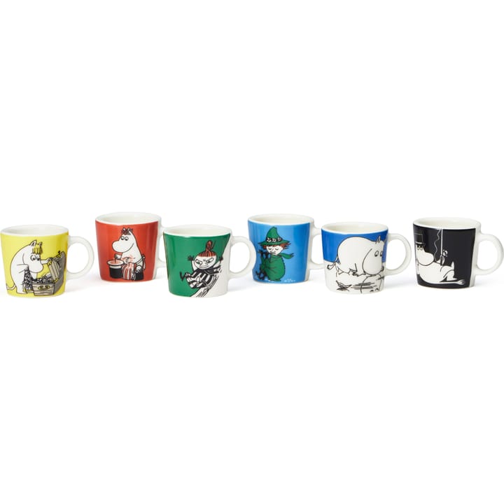 Mumin mini mugs 6-pack Första classic - Multi - Moomin Arabia