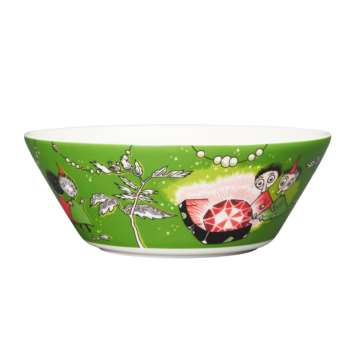 Moomin Arabia Thingumy & Bob King's Ruby Moomin bowl green