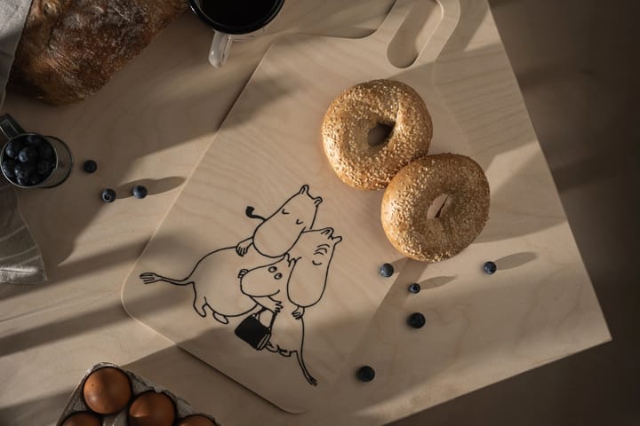 Moomin 80 cutting board 23x44 cm, White Muurla