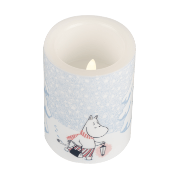 Moomin block candle LED 10 cm - Let it snow - Muurla