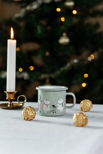 Moomin enamel mug 25 cl - Festive spirits - Muurla