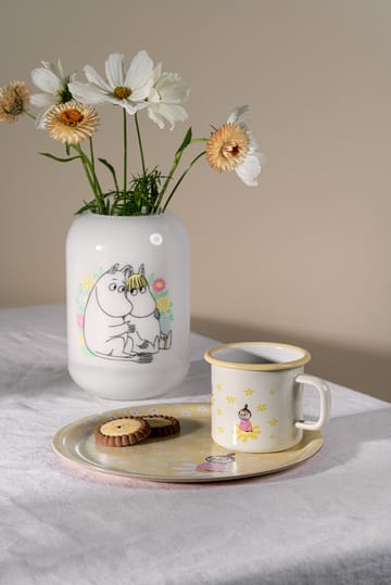 Moomin enamel mug 37 cl - Flowers - Muurla