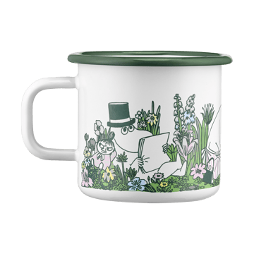 Moomin enamel mug 37 cl - In the garden - Muurla