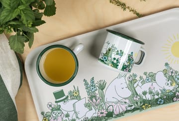 Moomin enamel mug 37 cl - In the garden - Muurla