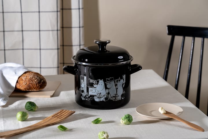 Moomin enamel pot high lid 3.5 L, The Kitchen Muurla