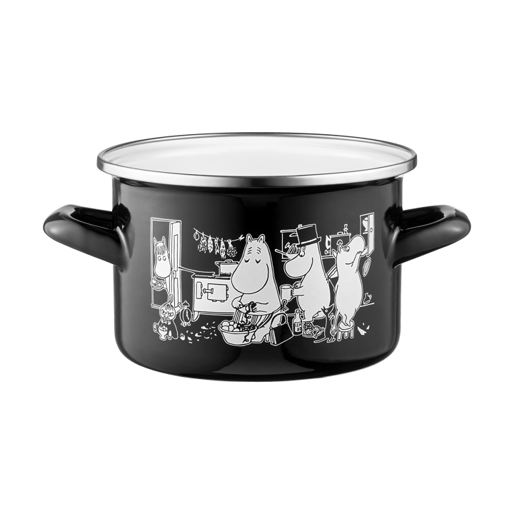 Moomin enamel pot tall lid 1.5 L, The Kitchen Muurla