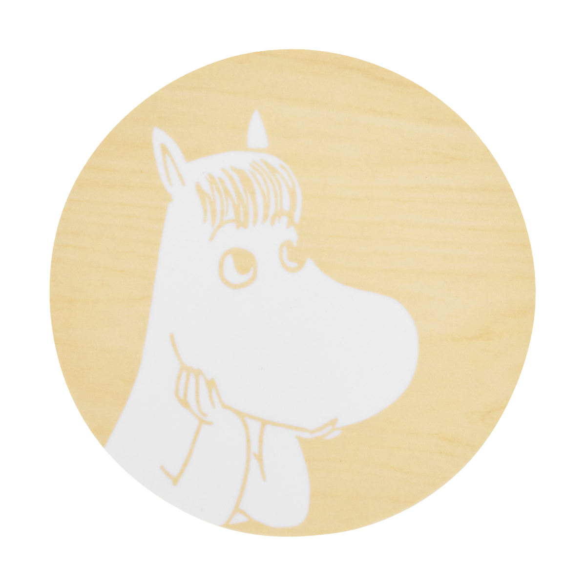 Muurla Moomin glass coaster Ø10 cm Snorkmaiden | Scandinavian Design | Coasters | Yellow