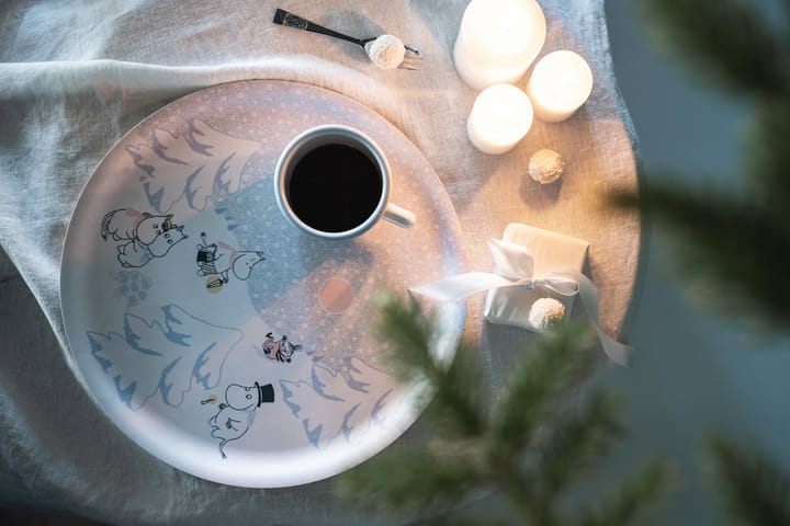 Moomin tray Ø35 cm, Let it snow Muurla