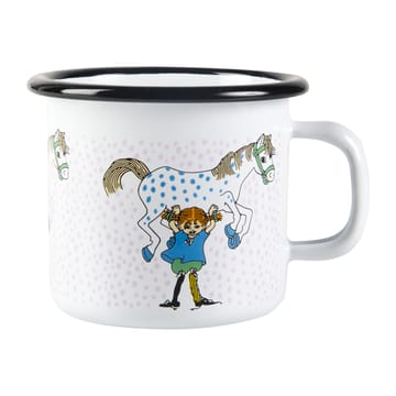 Pippi and Lilla gubben enamel mug 2.5 dl - White - Muurla