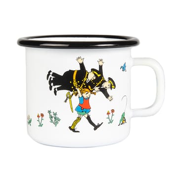 Pippi and the police enamel mug 25 cl - White - Muurla