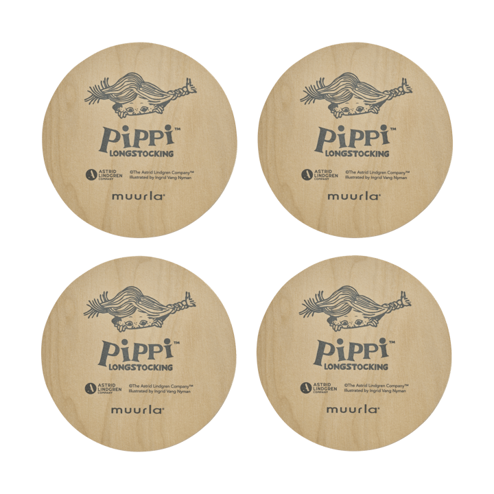 Pippi coasters 4 pieces - Boing-boing - Muurla