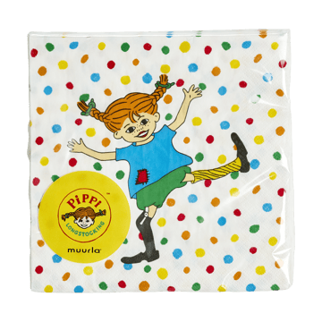 Pippi napkins 33x33 cm 20-pack - Jumping Jack - Muurla