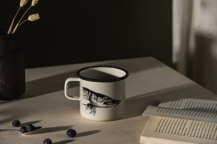 Teemu Järvi x Muurla enamel mug 55 cl, Pike & Trout Muurla