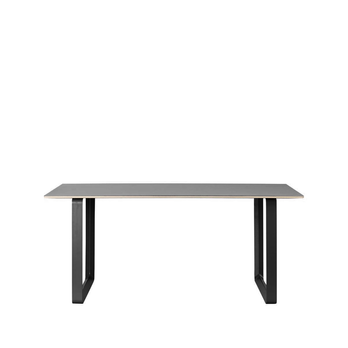 Muuto 70/70 dining table 170x85 cm Black linoleum-Plywood-Black