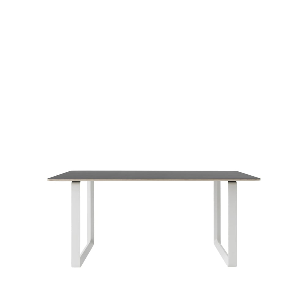 Muuto 70/70 dining table 170x85 cm Black linoleum-Plywood-White