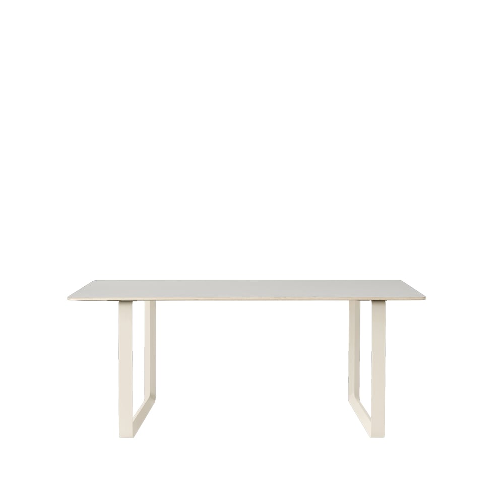 Muuto 70/70 dining table 170x85 cm Grey linoleum-Plywood-Sand