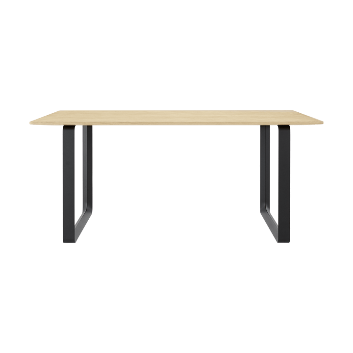 70/70 dining table 170x85 cm - Solid smoked oak-Black - Muuto