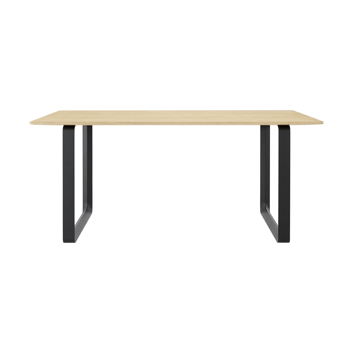 Muuto 70/70 dining table 170x85 cm Solid smoked oak-Black