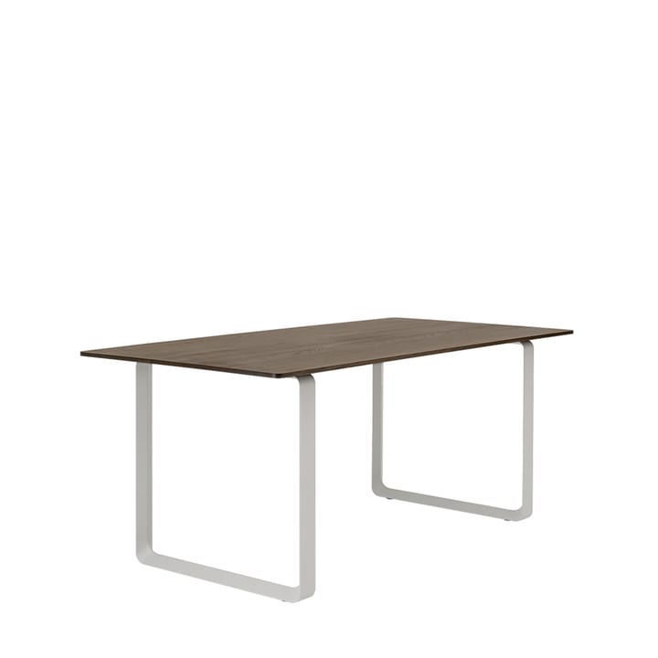 70/70 dining table 170x85 cm - Solid smoked oak-Grey - Muuto