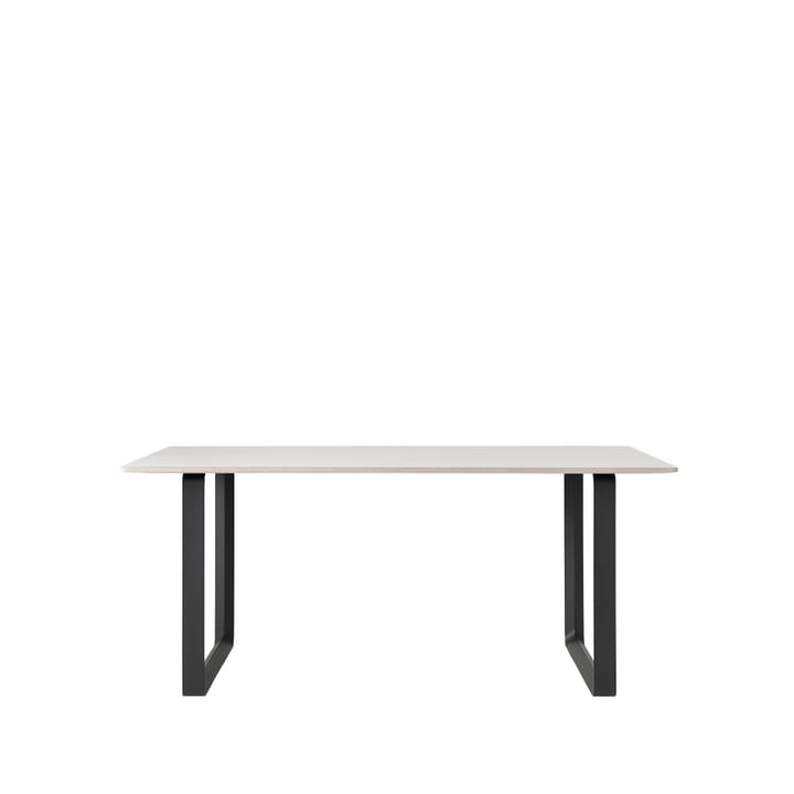 70/70 dining table 170x85 cm - White laminate-Plywood-Black - Muuto