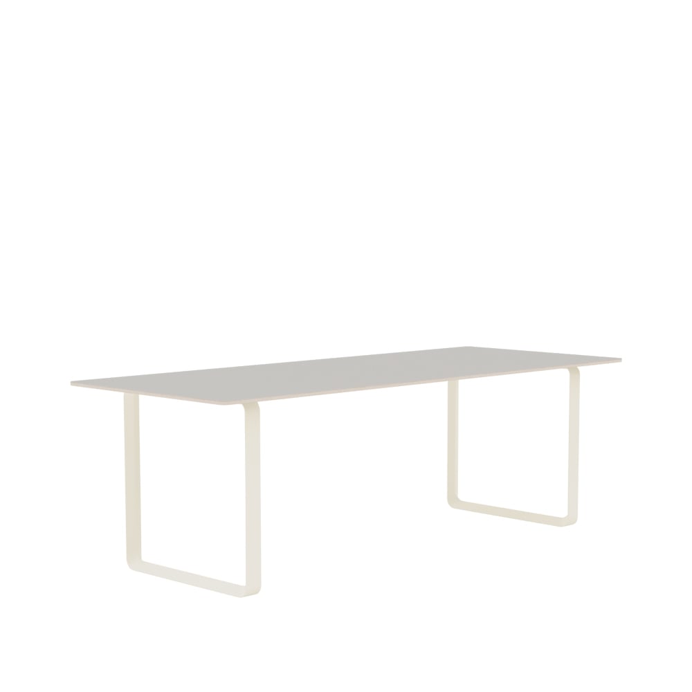 Muuto 70/70 dining table 225x90 cm Grey linoleum-Plywood-Sand