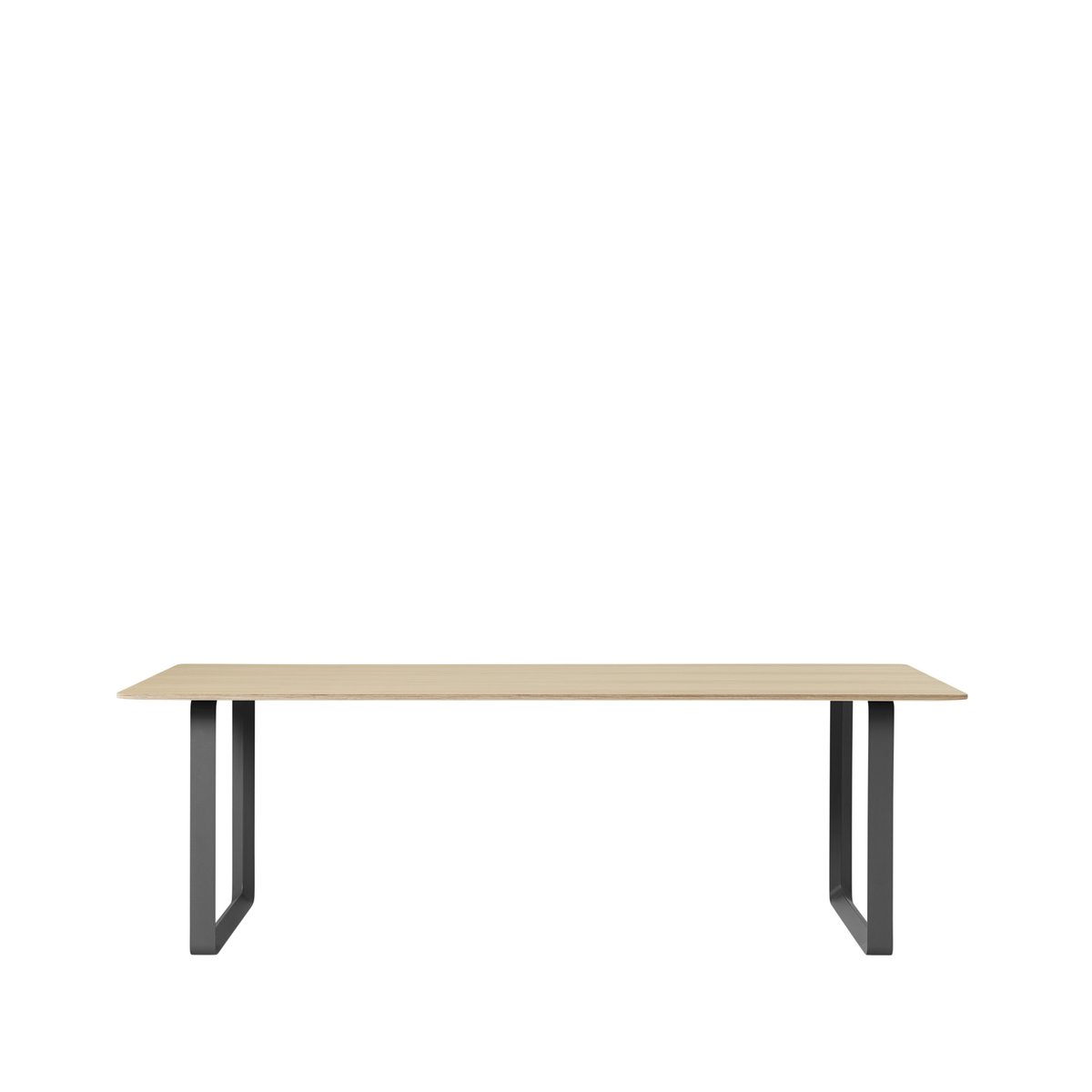 Muuto 70/70 dining table 225x90 cm Oak veneer-Plywood-Black