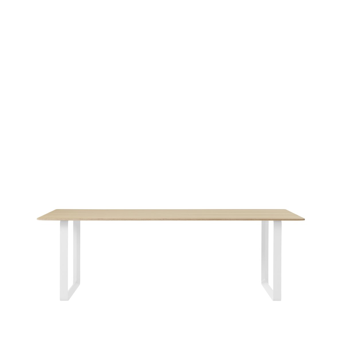 Muuto 70/70 dining table 225x90 cm Oak venner-Plywood-White