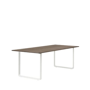 70/70 dining table 225x90 cm - Solid smoked oak-White - Muuto