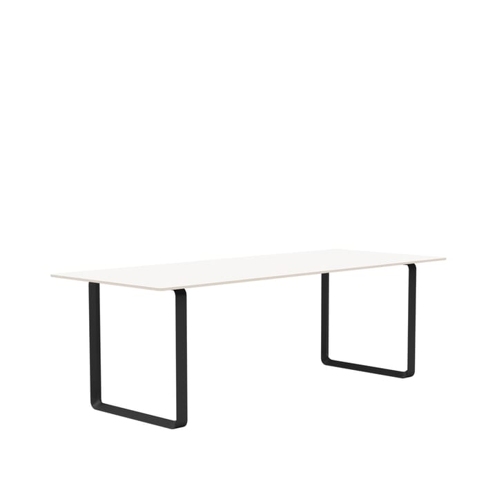 70/70 dining table 225x90 cm - White laminate-Plywood-Black - Muuto