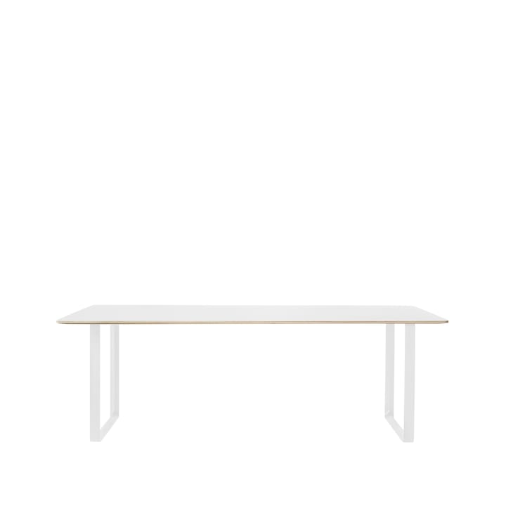 70/70 dining table 225x90 cm - White laminate-Plywood-White - Muuto