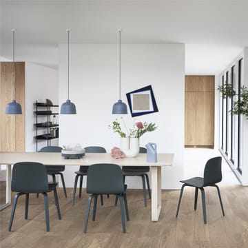 70/70 dining table 255x108 cm - Black linoleum-Plywood-Black - Muuto