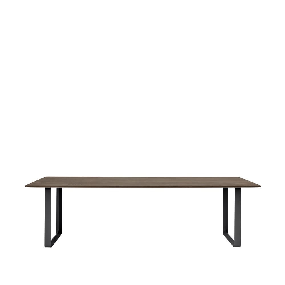 Muuto 70/70 dining table 255x108 cm Solid smoked oak-Black