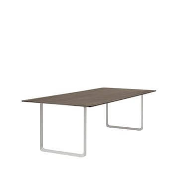 70/70 dining table 255x108 cm - Solid smoked oak-Grey - Muuto