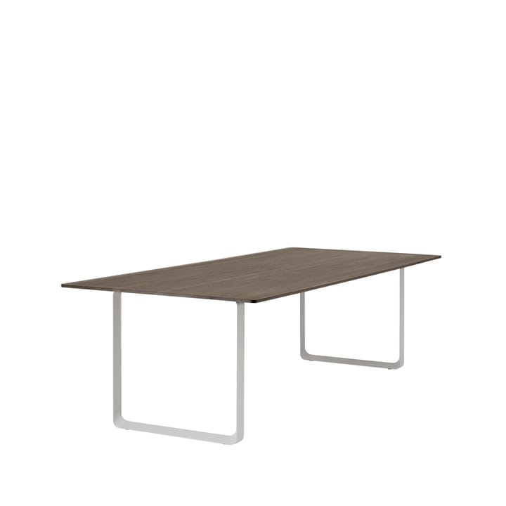 70/70 dining table 255x108 cm - Solid smoked oak-Grey - Muuto