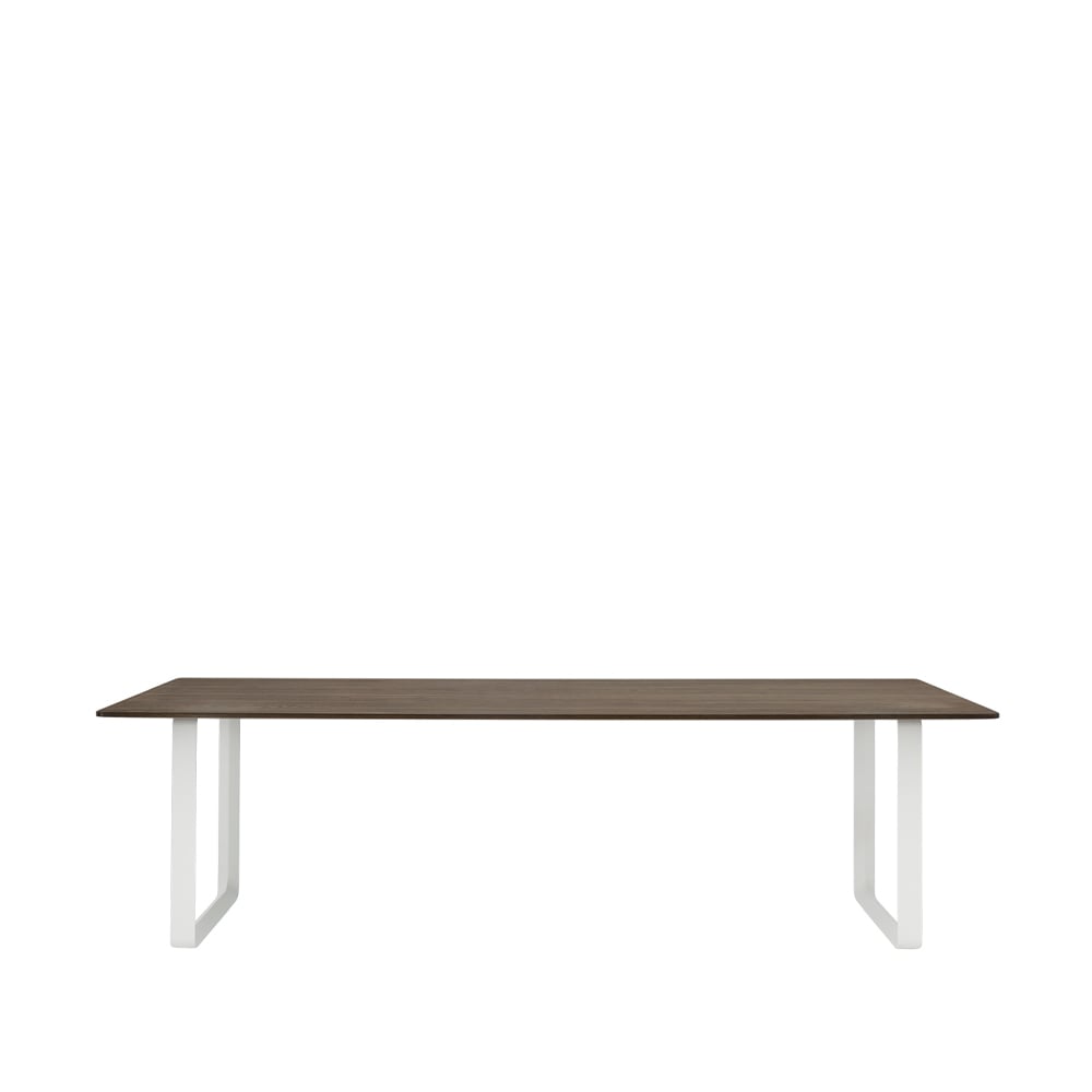 Muuto 70/70 dining table 255x108 cm Solid smoked oak-White